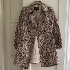 Banana Republic Leopard Print Trench Coat